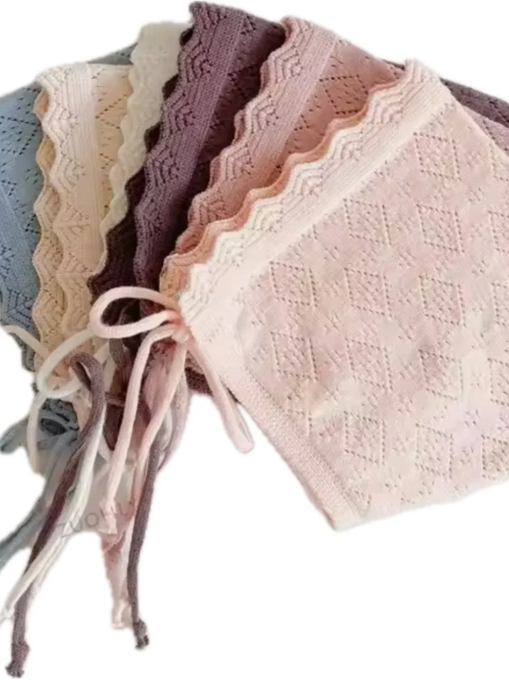 New Baby Bonnet - Soft Pastel Pink & Neutral 0-24 months